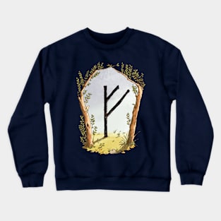 rune fehu - magical symbol Crewneck Sweatshirt